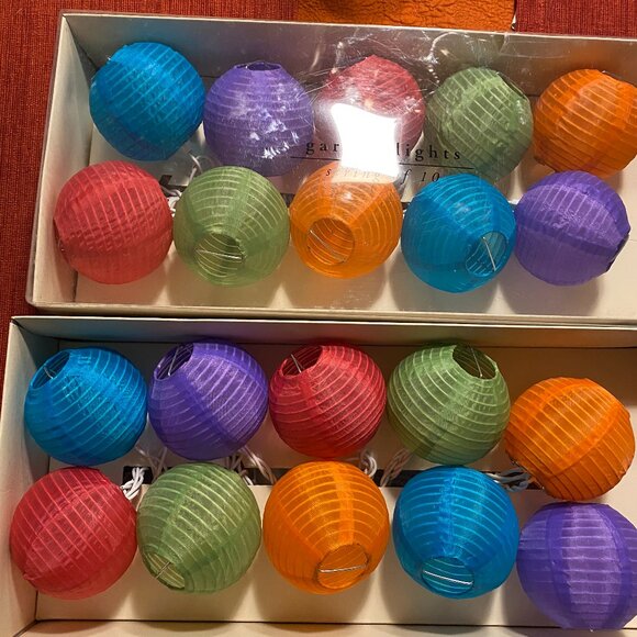 Pier 1 Imports Garden Party Lights – 2 sets of Multicolor Lantern String Lights - Picture 3 of 10